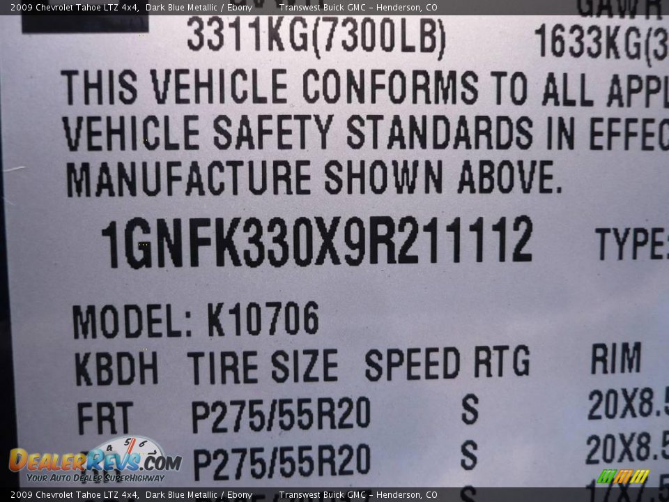 2009 Chevrolet Tahoe LTZ 4x4 Dark Blue Metallic / Ebony Photo #26