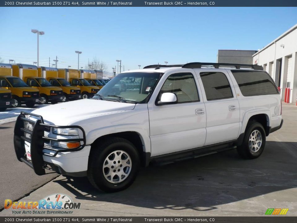 2003 Chevrolet Suburban 1500 Z71 4x4 Summit White / Tan/Neutral Photo #3