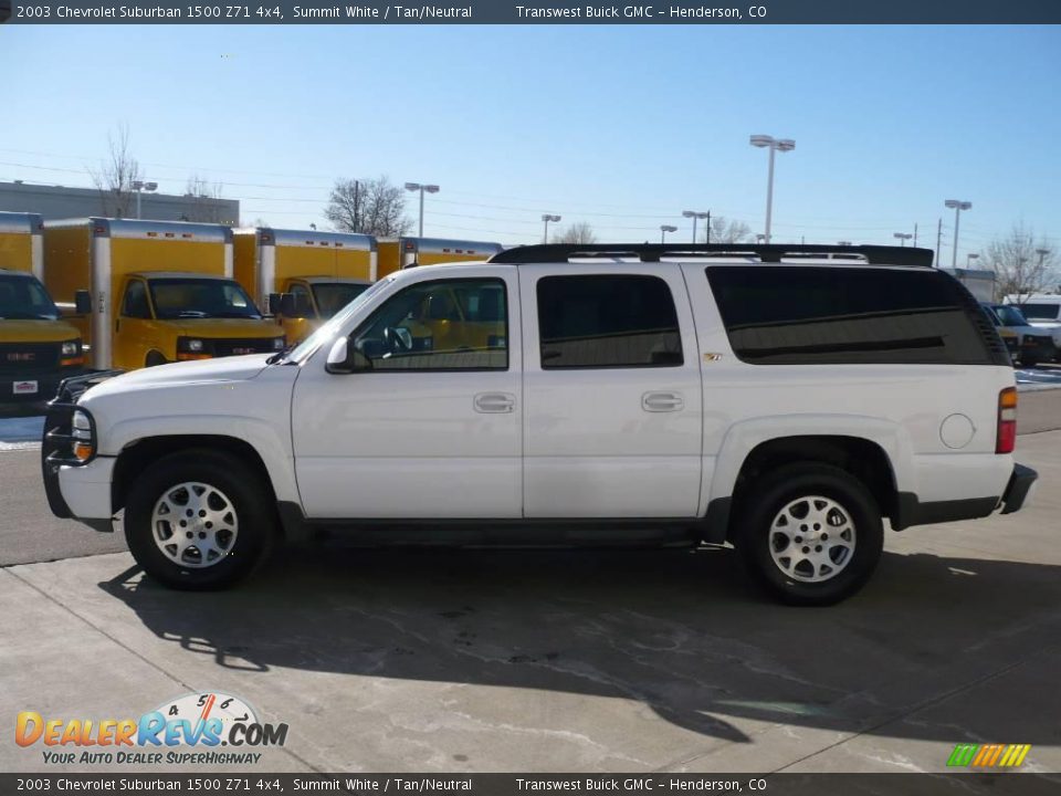 2003 Chevrolet Suburban 1500 Z71 4x4 Summit White / Tan/Neutral Photo #4