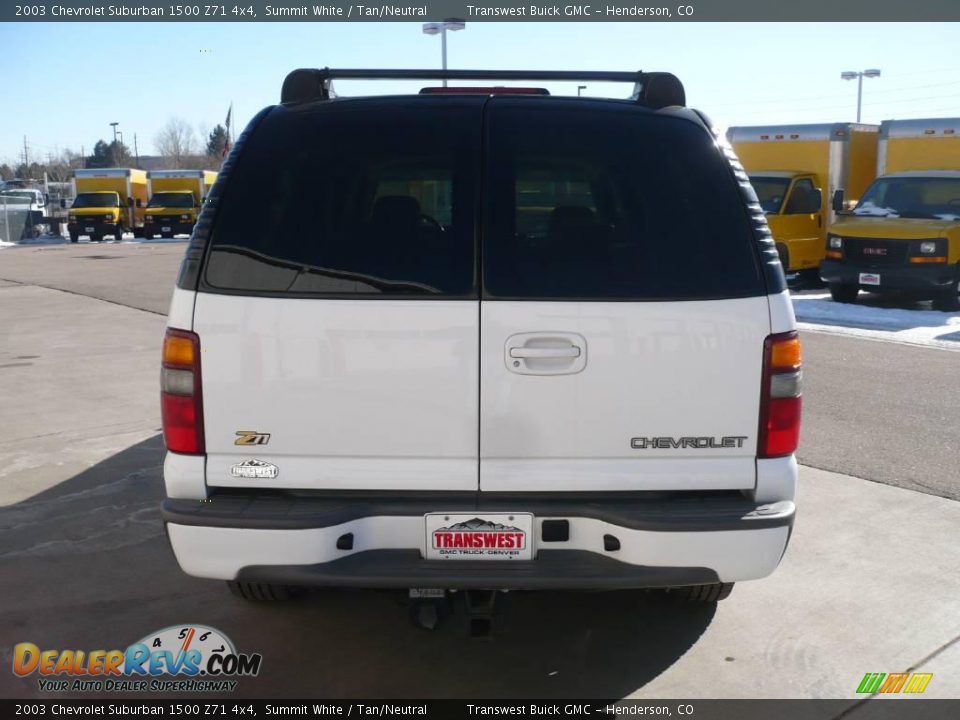2003 Chevrolet Suburban 1500 Z71 4x4 Summit White / Tan/Neutral Photo #5