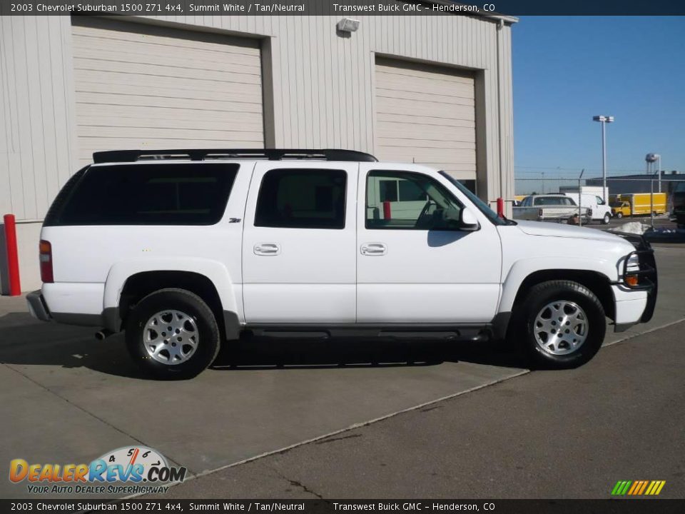 2003 Chevrolet Suburban 1500 Z71 4x4 Summit White / Tan/Neutral Photo #6