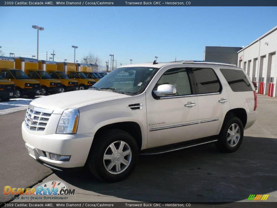 2009 Cadillac Escalade AWD White Diamond / Cocoa/Cashmere Photo #3