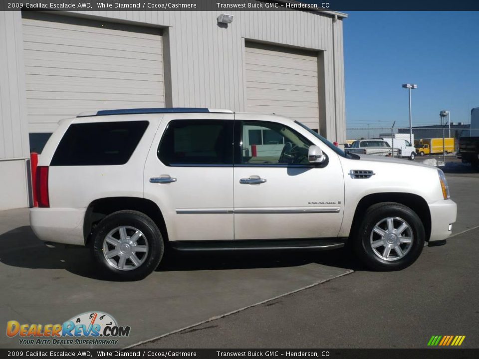 2009 Cadillac Escalade AWD White Diamond / Cocoa/Cashmere Photo #6