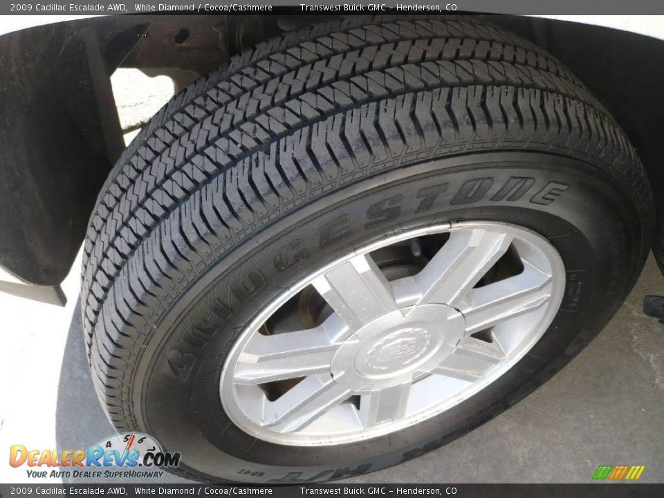 2009 Cadillac Escalade AWD White Diamond / Cocoa/Cashmere Photo #7