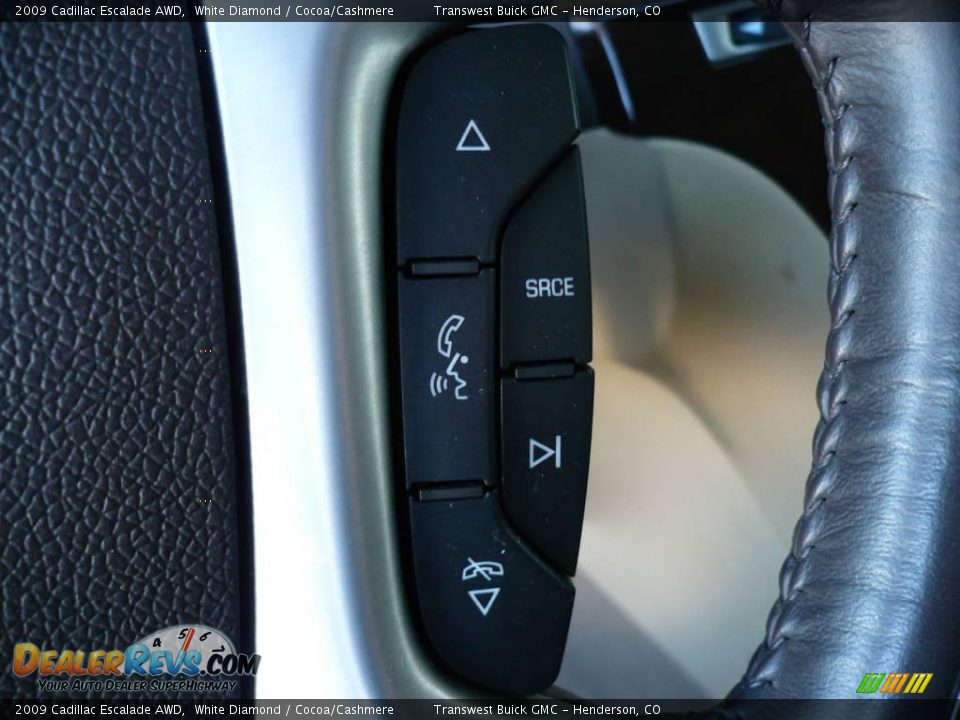 2009 Cadillac Escalade AWD White Diamond / Cocoa/Cashmere Photo #19