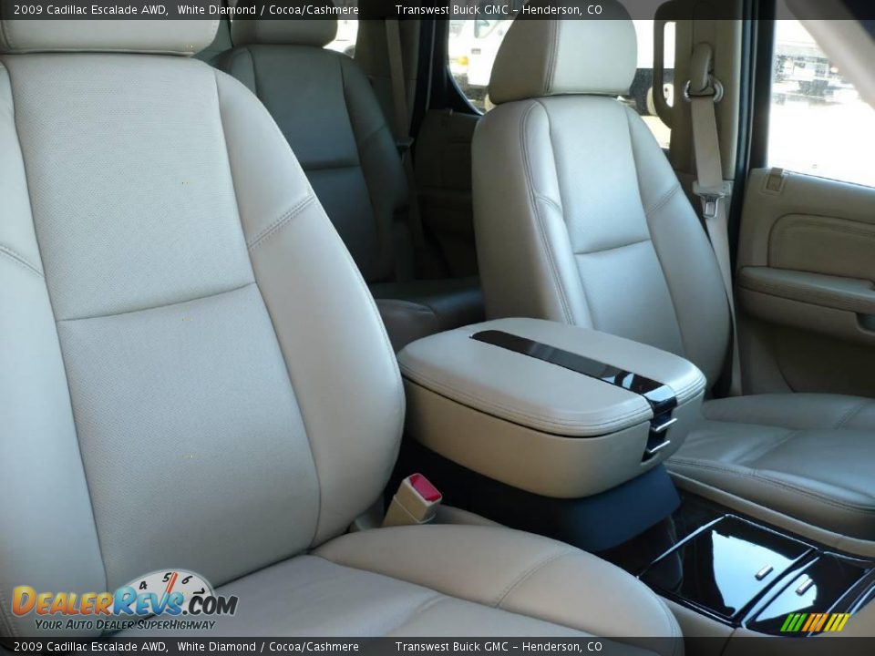 2009 Cadillac Escalade AWD White Diamond / Cocoa/Cashmere Photo #21