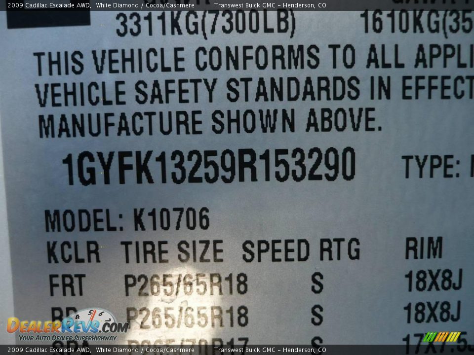 2009 Cadillac Escalade AWD White Diamond / Cocoa/Cashmere Photo #26