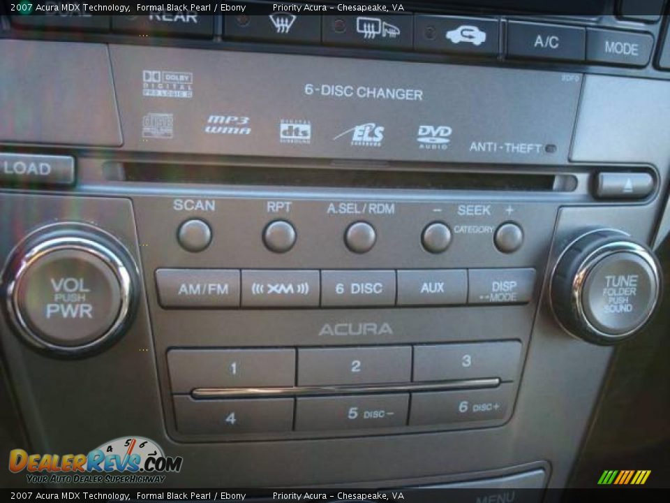2007 Acura MDX Technology Formal Black Pearl / Ebony Photo #20