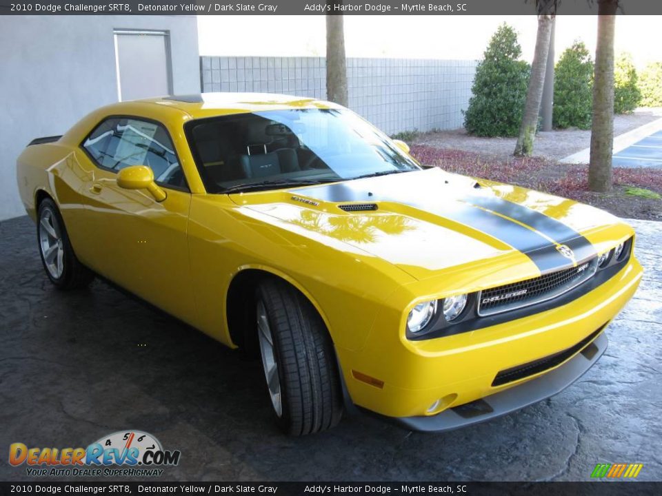 2010 Dodge Challenger SRT8 Detonator Yellow / Dark Slate Gray Photo #4