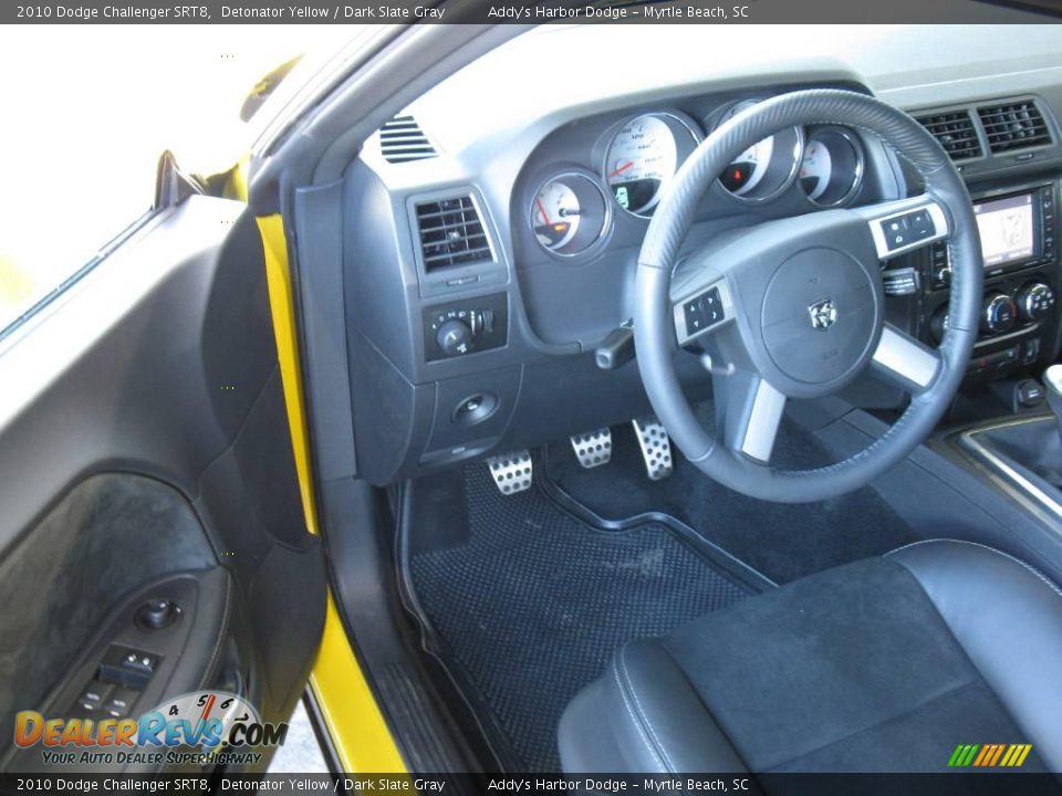 2010 Dodge Challenger SRT8 Detonator Yellow / Dark Slate Gray Photo #13