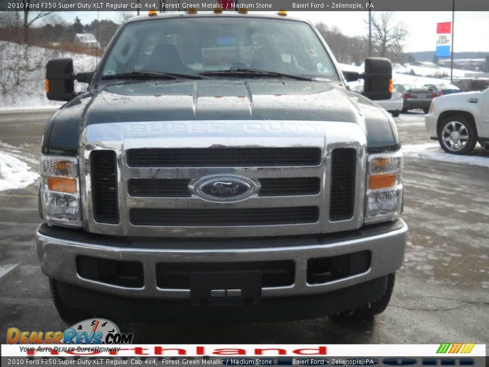 2010 Ford F350 Super Duty XLT Regular Cab 4x4 Forest Green Metallic / Medium Stone Photo #3