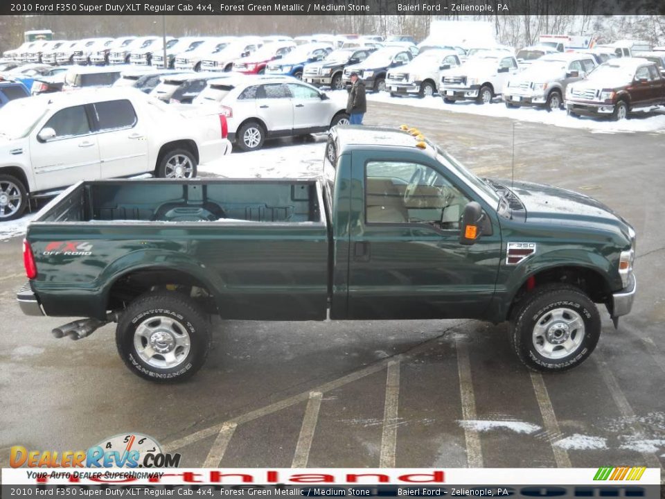 2010 Ford F350 Super Duty XLT Regular Cab 4x4 Forest Green Metallic / Medium Stone Photo #5
