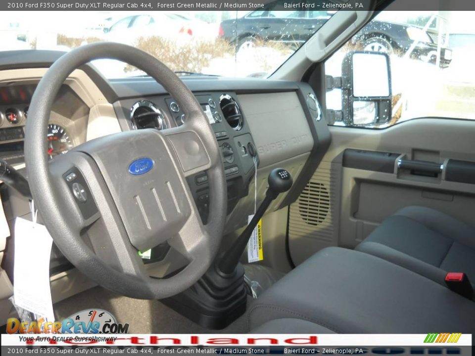 2010 Ford F350 Super Duty XLT Regular Cab 4x4 Forest Green Metallic / Medium Stone Photo #12
