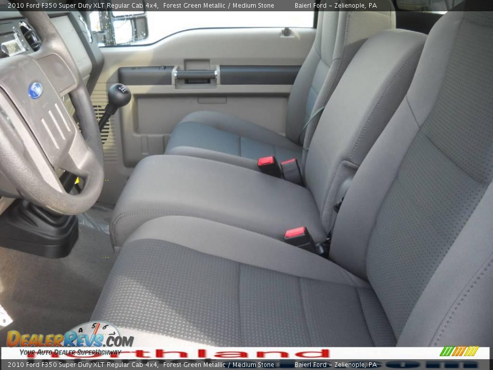 2010 Ford F350 Super Duty XLT Regular Cab 4x4 Forest Green Metallic / Medium Stone Photo #13