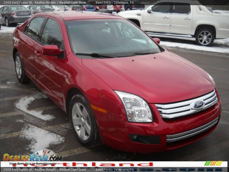 2009 Ford Fusion SE Redfire Metallic / Medium Light Stone Photo #4