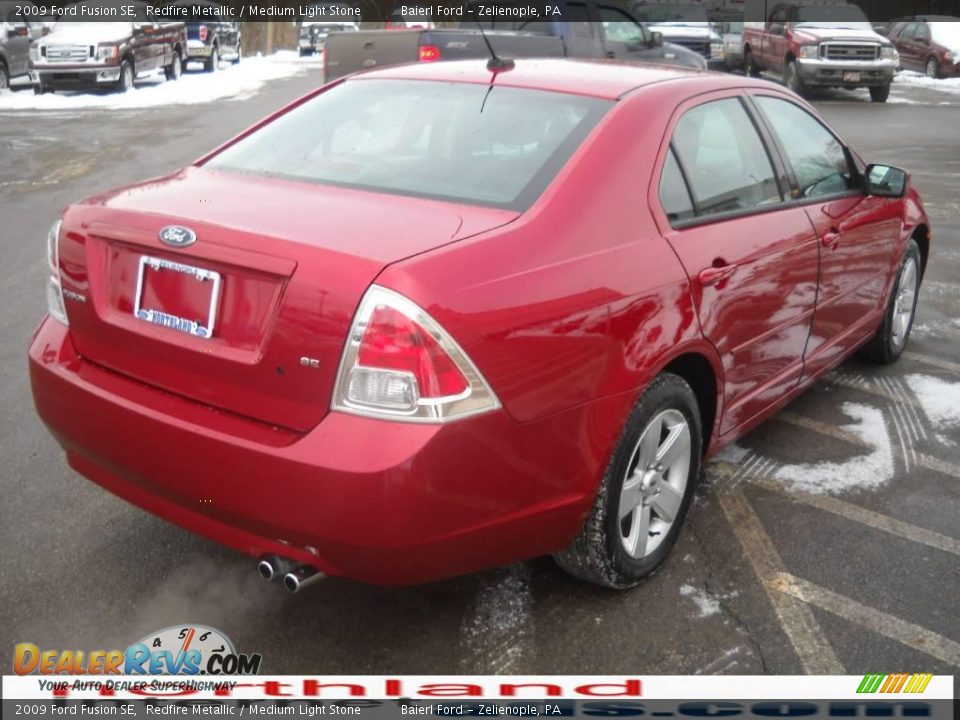2009 Ford Fusion SE Redfire Metallic / Medium Light Stone Photo #6