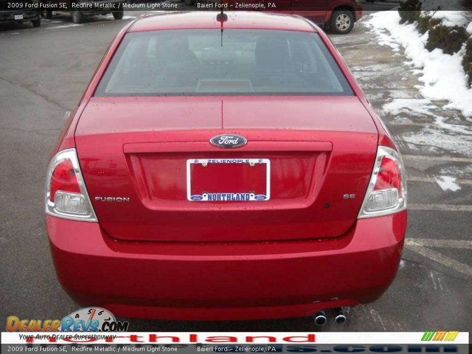 2009 Ford Fusion SE Redfire Metallic / Medium Light Stone Photo #7