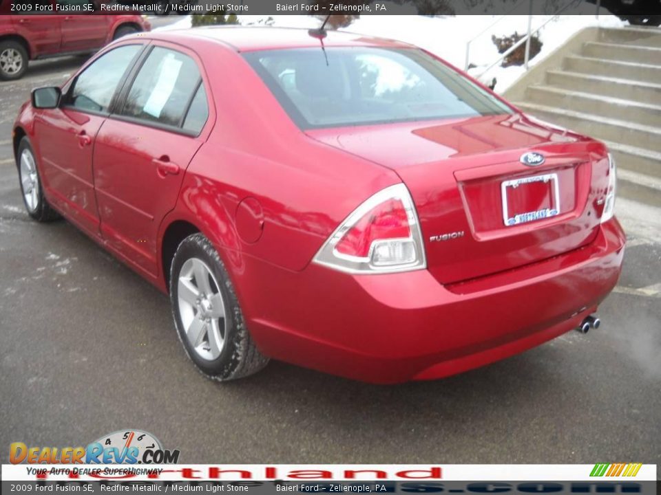 2009 Ford Fusion SE Redfire Metallic / Medium Light Stone Photo #8
