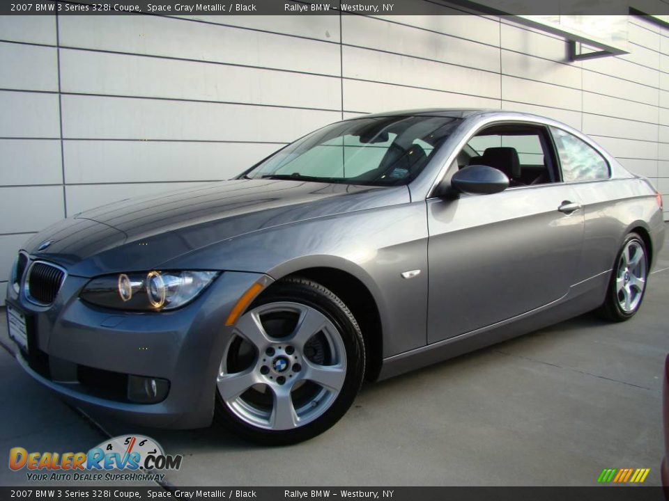 2007 BMW 3 Series 328i Coupe Space Gray Metallic / Black Photo #1