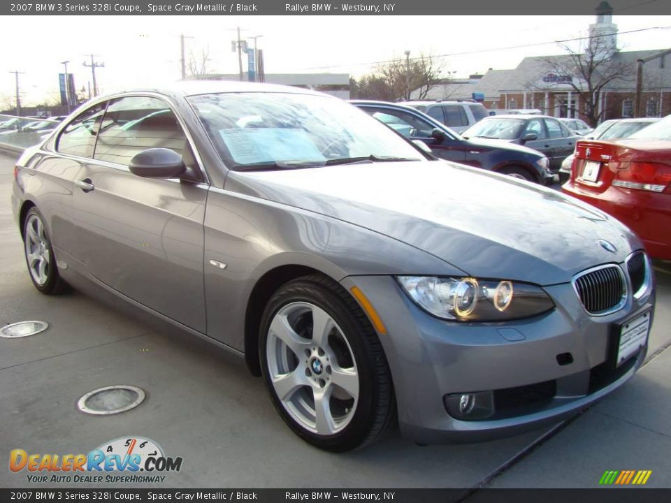 2007 BMW 3 Series 328i Coupe Space Gray Metallic / Black Photo #3