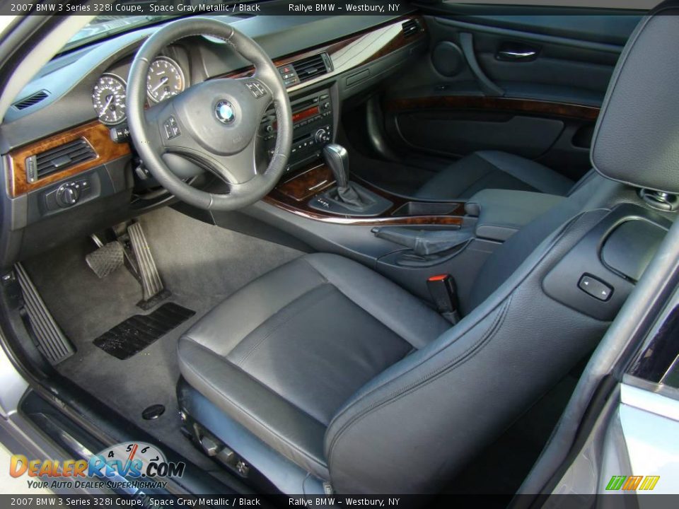 2007 BMW 3 Series 328i Coupe Space Gray Metallic / Black Photo #10