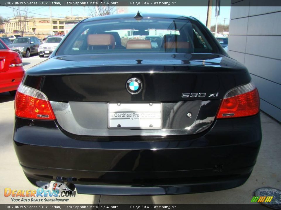 2007 BMW 5 Series 530xi Sedan Black Sapphire Metallic / Auburn Photo #4
