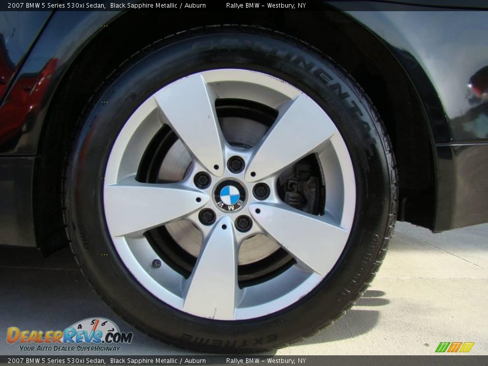 2007 BMW 5 Series 530xi Sedan Black Sapphire Metallic / Auburn Photo #6