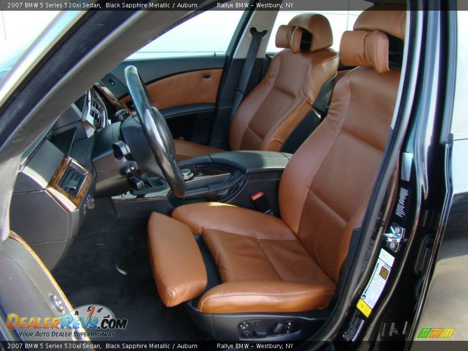2007 BMW 5 Series 530xi Sedan Black Sapphire Metallic / Auburn Photo #8