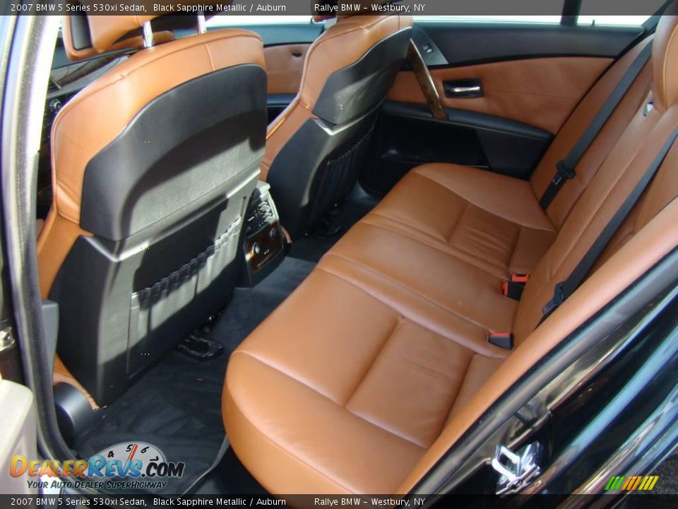 2007 BMW 5 Series 530xi Sedan Black Sapphire Metallic / Auburn Photo #11