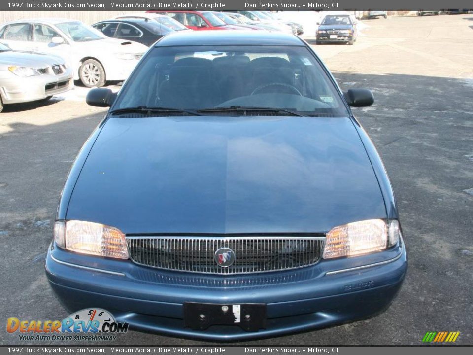 1997 Buick Skylark Custom Sedan Medium Adriatic Blue Metallic / Graphite Photo #2