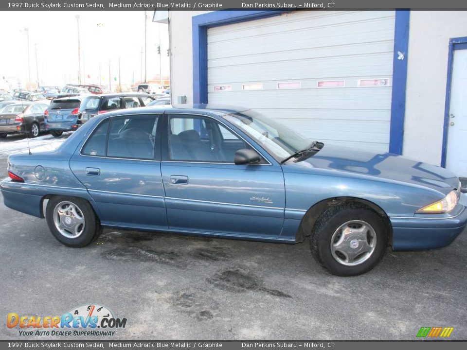 1997 Buick Skylark Custom Sedan Medium Adriatic Blue Metallic / Graphite Photo #4