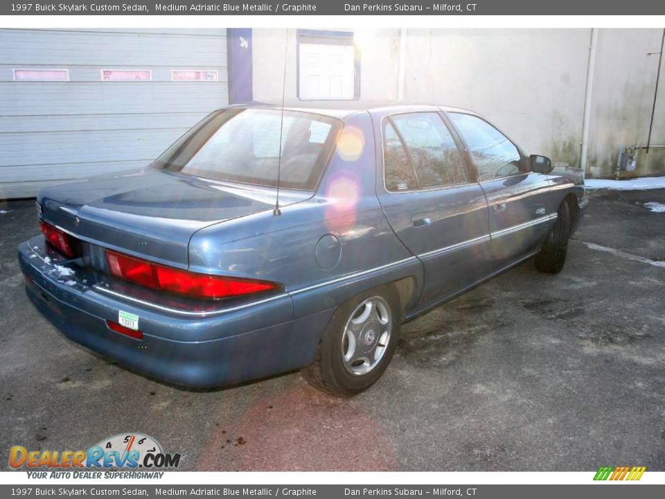 1997 Buick Skylark Custom Sedan Medium Adriatic Blue Metallic / Graphite Photo #5