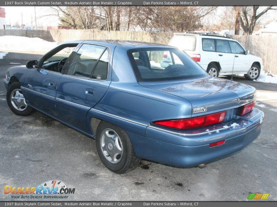 1997 Buick Skylark Custom Sedan Medium Adriatic Blue Metallic / Graphite Photo #8