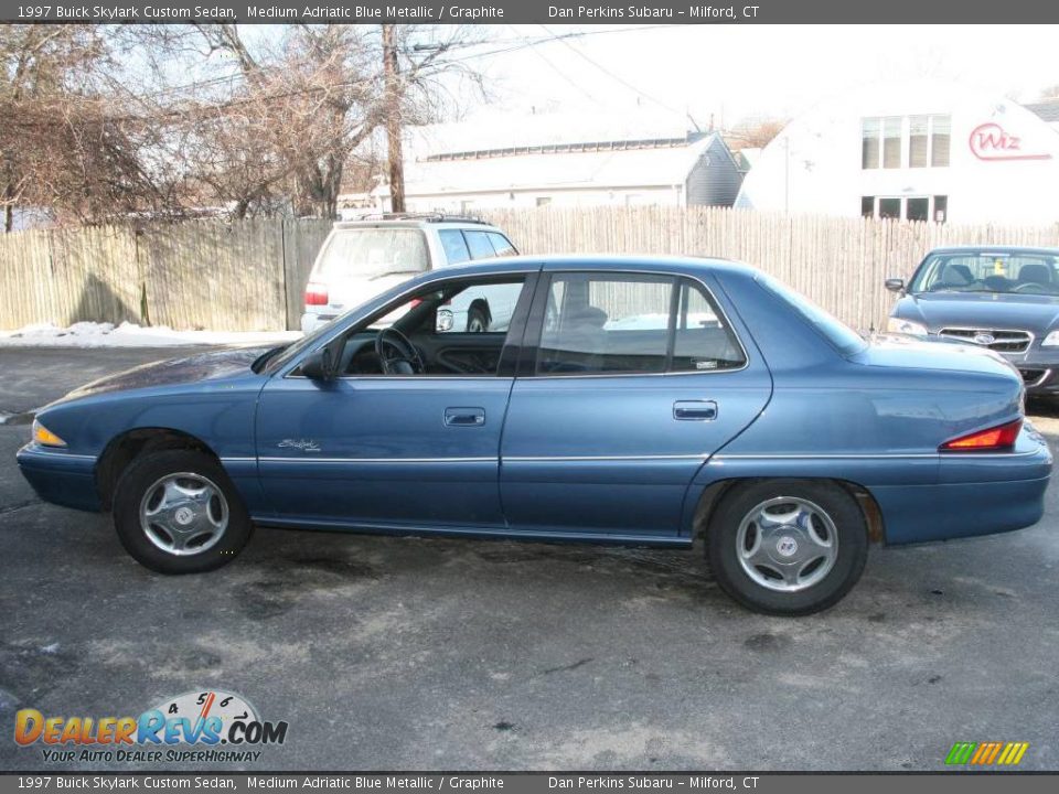 1997 Buick Skylark Custom Sedan Medium Adriatic Blue Metallic / Graphite Photo #9