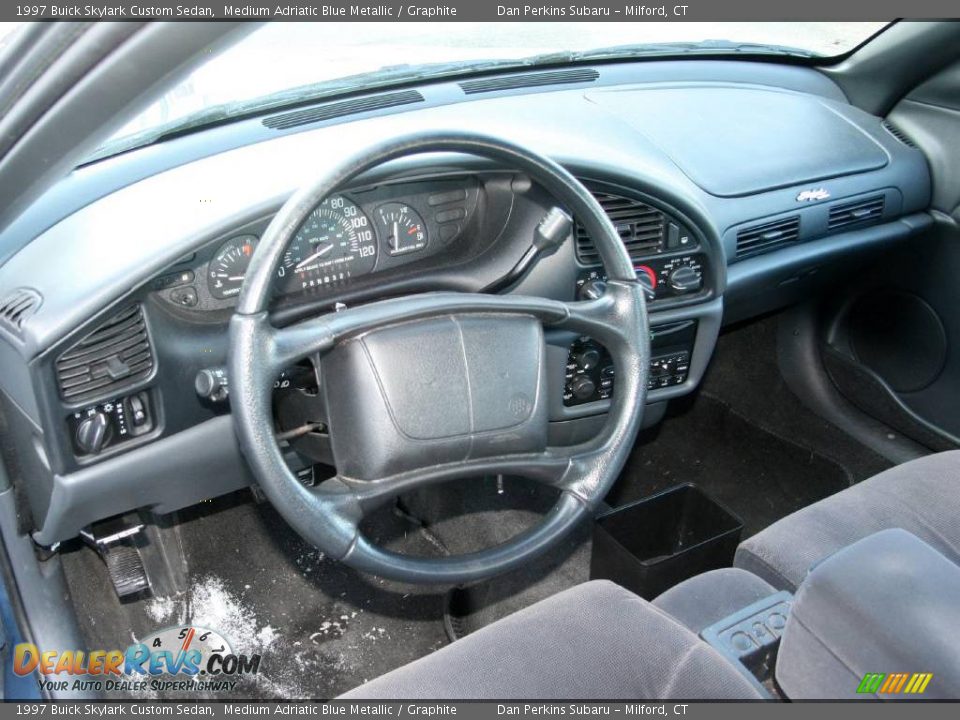 1997 Buick Skylark Custom Sedan Medium Adriatic Blue Metallic / Graphite Photo #11