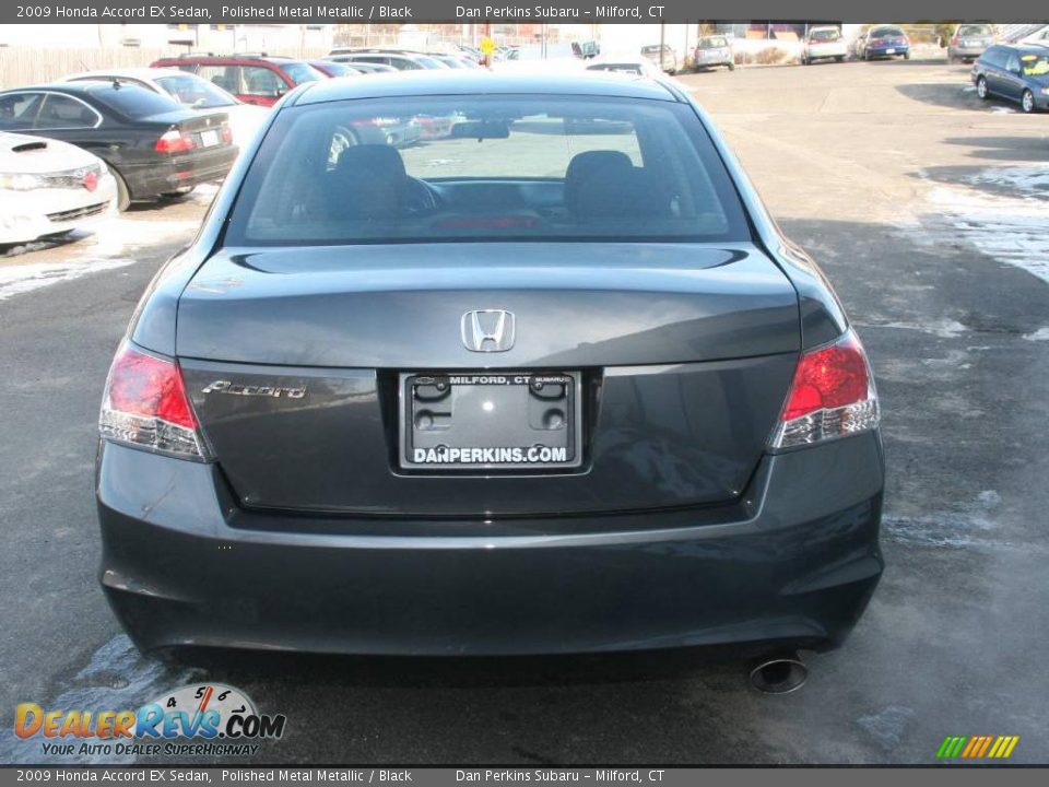 2009 Honda Accord EX Sedan Polished Metal Metallic / Black Photo #6