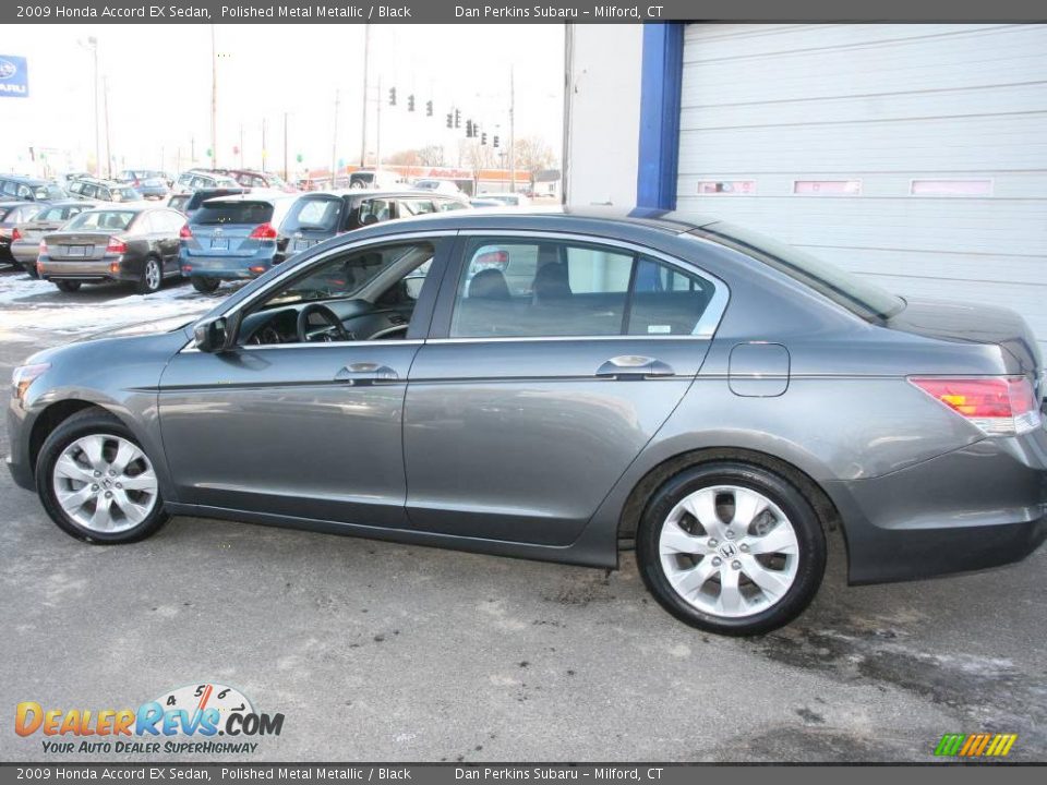 2009 Honda Accord EX Sedan Polished Metal Metallic / Black Photo #9