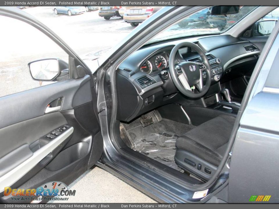 2009 Honda Accord EX Sedan Polished Metal Metallic / Black Photo #10