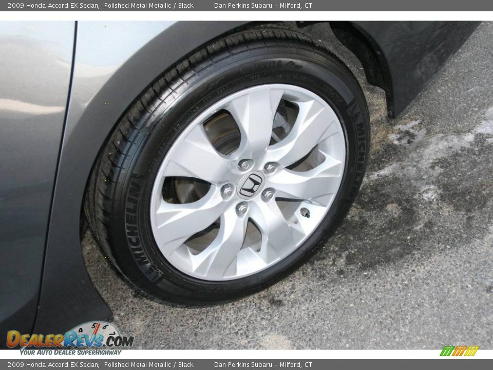 2009 Honda Accord EX Sedan Polished Metal Metallic / Black Photo #18