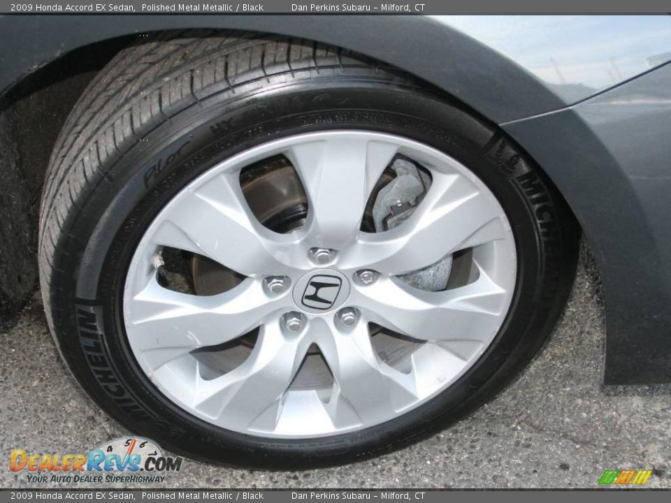 2009 Honda Accord EX Sedan Polished Metal Metallic / Black Photo #20