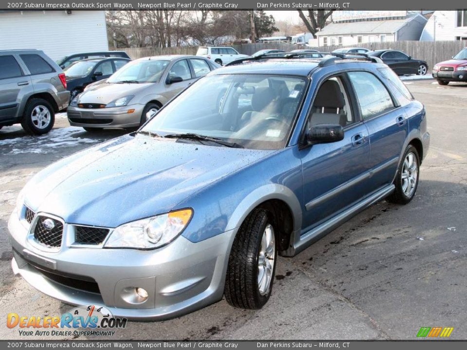 2007 Subaru Impreza Outback Sport Wagon Newport Blue Pearl / Graphite Gray Photo #1