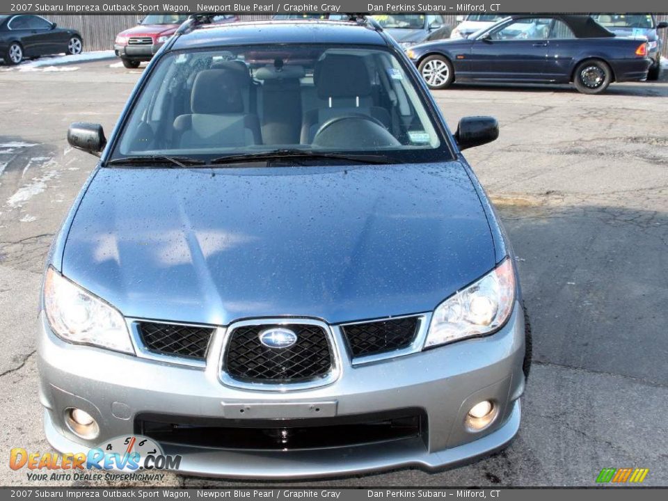 2007 Subaru Impreza Outback Sport Wagon Newport Blue Pearl / Graphite Gray Photo #2
