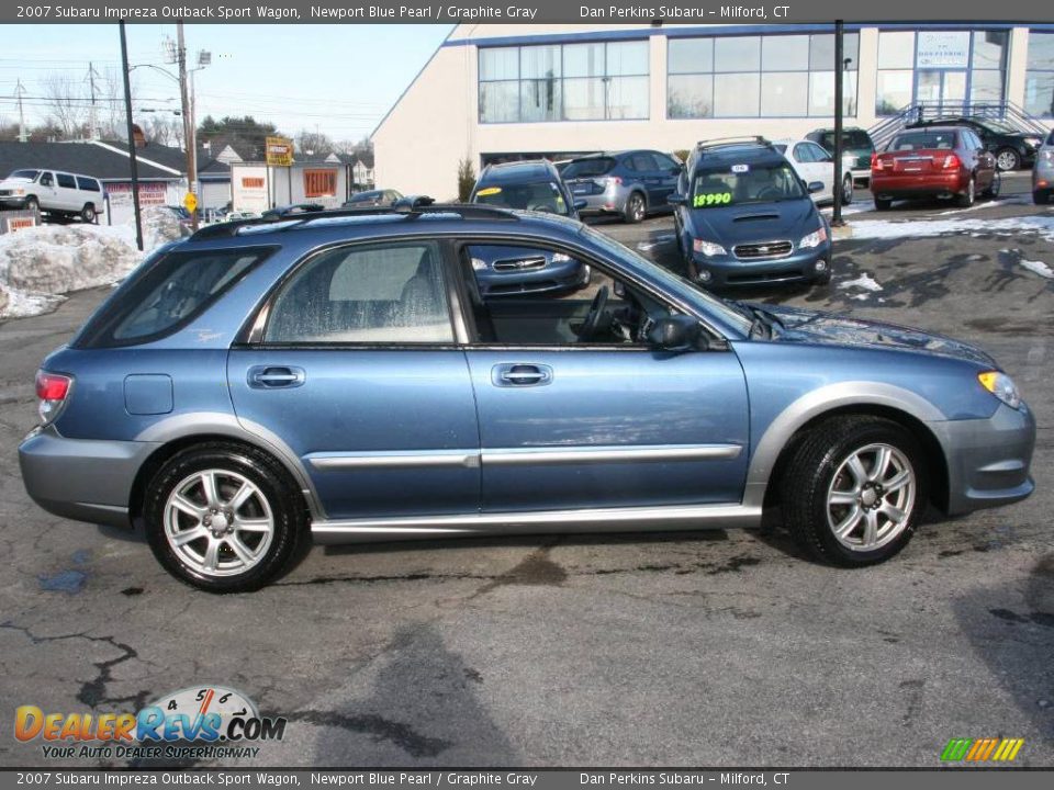 2007 Subaru Impreza Outback Sport Wagon Newport Blue Pearl / Graphite Gray Photo #4