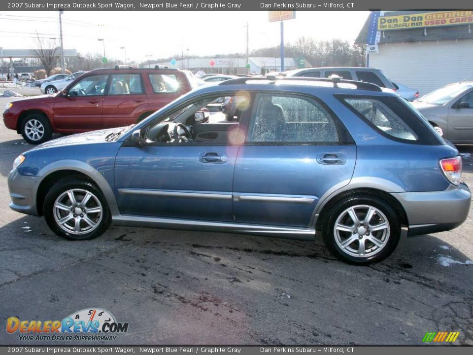 2007 Subaru Impreza Outback Sport Wagon Newport Blue Pearl / Graphite Gray Photo #9