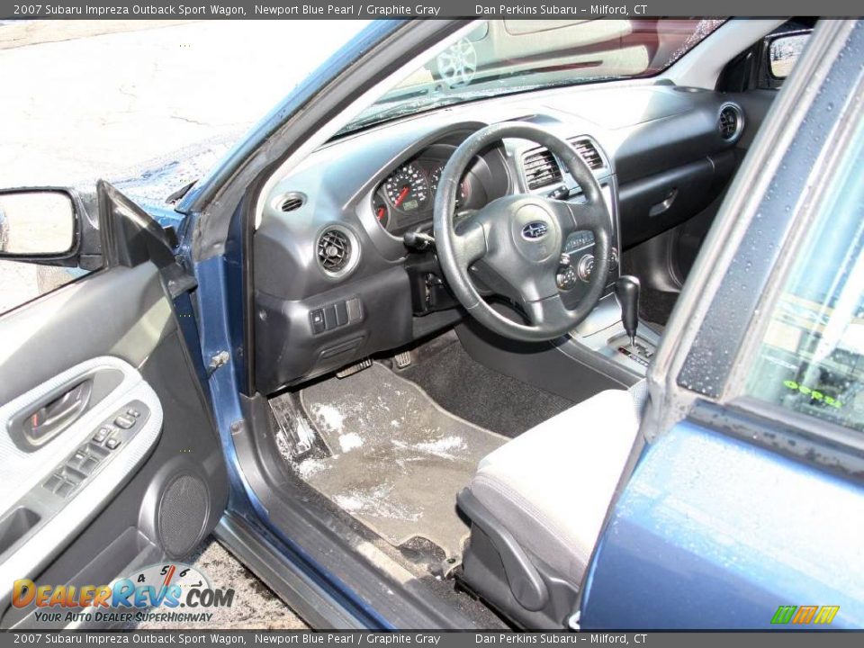2007 Subaru Impreza Outback Sport Wagon Newport Blue Pearl / Graphite Gray Photo #10