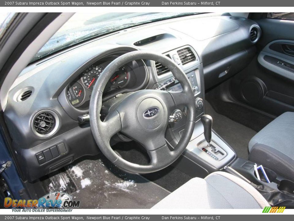 2007 Subaru Impreza Outback Sport Wagon Newport Blue Pearl / Graphite Gray Photo #11
