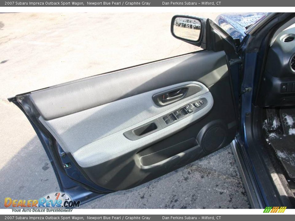 2007 Subaru Impreza Outback Sport Wagon Newport Blue Pearl / Graphite Gray Photo #12