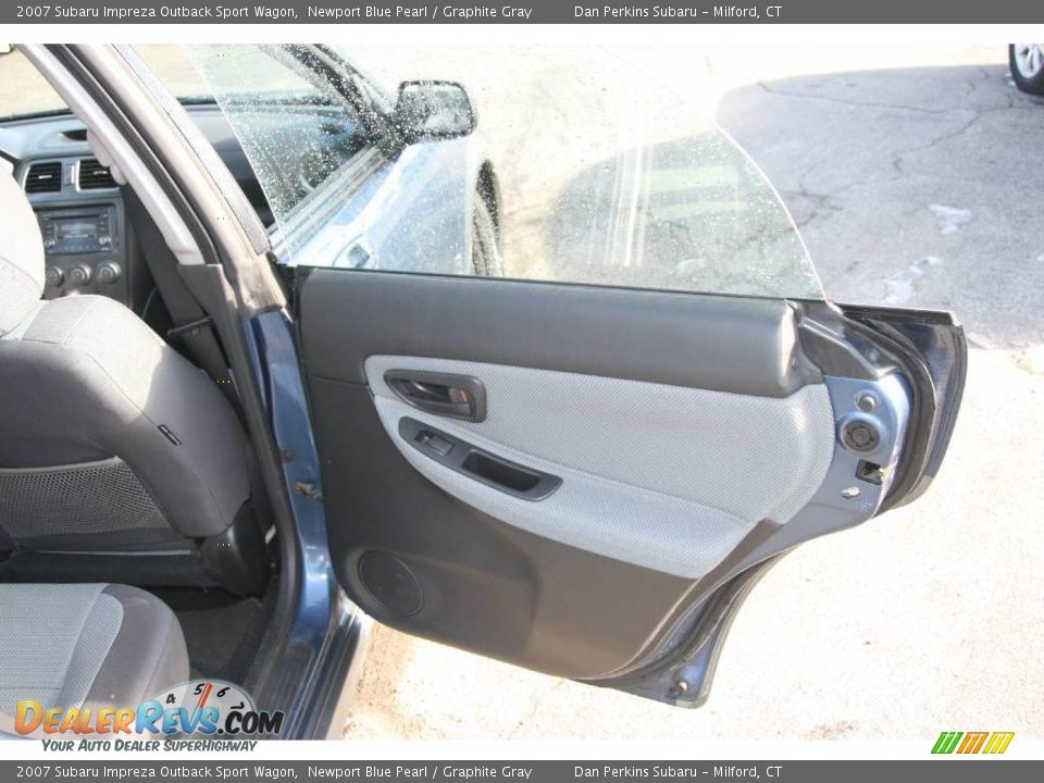 2007 Subaru Impreza Outback Sport Wagon Newport Blue Pearl / Graphite Gray Photo #14