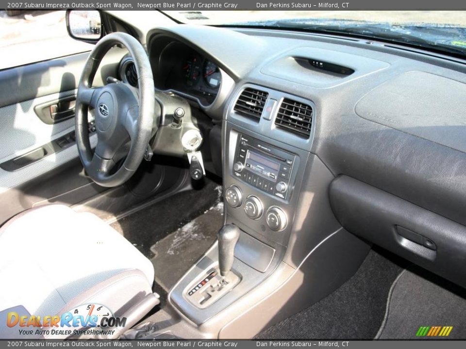 2007 Subaru Impreza Outback Sport Wagon Newport Blue Pearl / Graphite Gray Photo #16