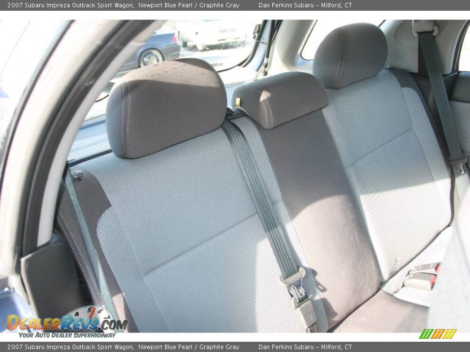 2007 Subaru Impreza Outback Sport Wagon Newport Blue Pearl / Graphite Gray Photo #17
